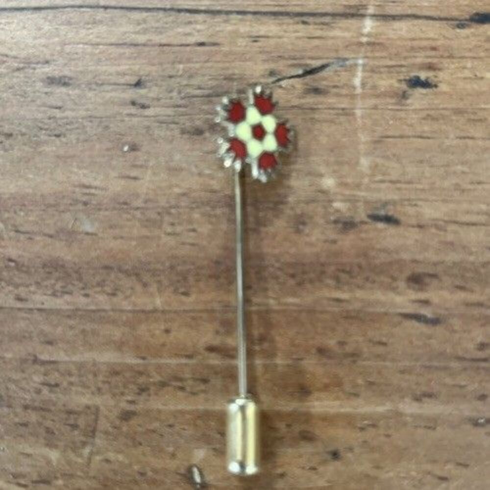 Vintage Baltimore Blast Ball Lapel Pin Soccer Yellow Red Small